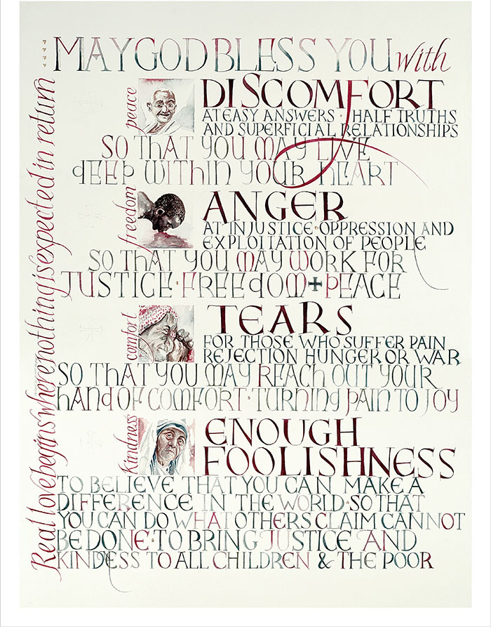 Discomfort calligraphy designs