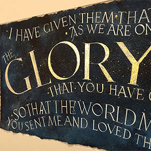The Glory That You Have Given calligraphy detail