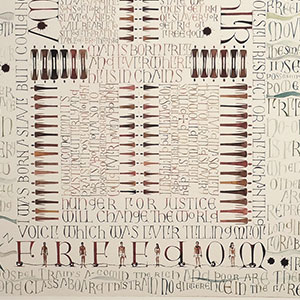 Slaveship - calligraphy detail