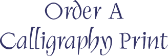 Calligraphy art print delivery prices by Tess Cooling