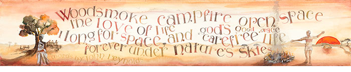 Woodsmoke:   Calligraphy art print