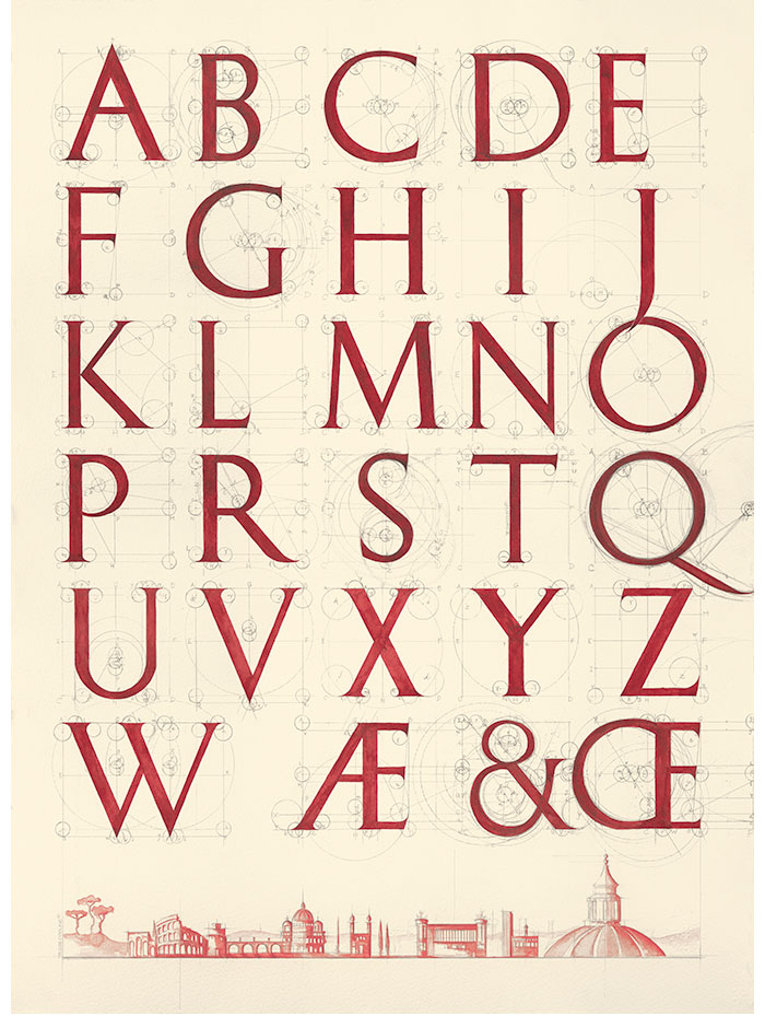Alphabet:   Calligraphy art print