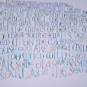 commissioned calligraphy pictures by Tess Cooling 